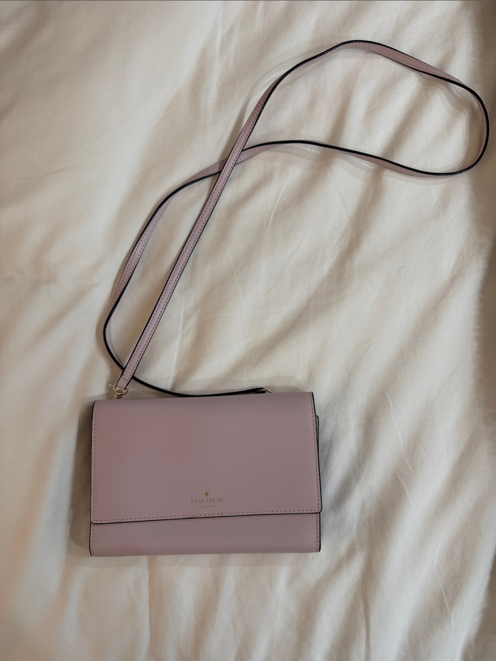 kate spade Lavender Pink Leather Crossbody Wallet